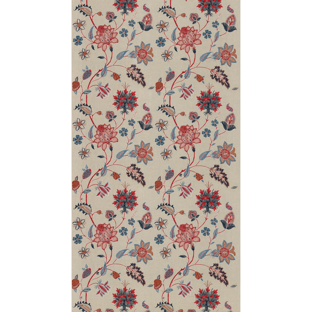 Baker'S Indienne Embroidery Tygprov - Indigo/Stone