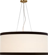 Walker Large Ceiling Light — kate spade new york for Visual Comfort & Co. — Gild with Cream Linen Shade with Black Linen Trim