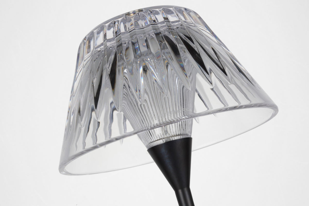 Blaze 12" Rechargeable Bordslampa — Waterford for Visual Comfort & Co. — Bronze with Clear Crystal detaljbild