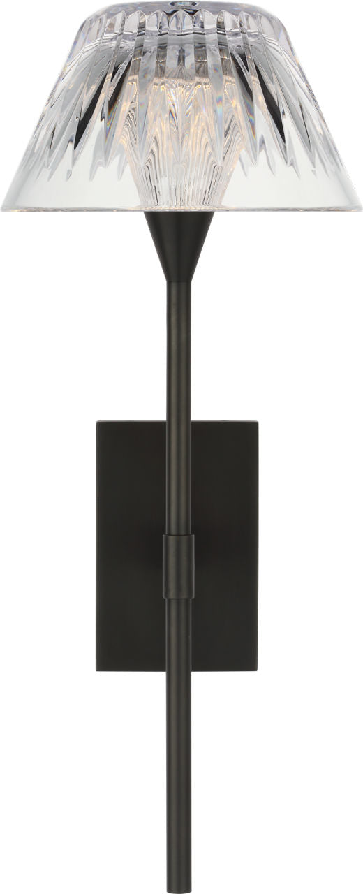Blaze 14" Vägglampa — Waterford for Visual Comfort & Co. — Bronze with Clear Crystal