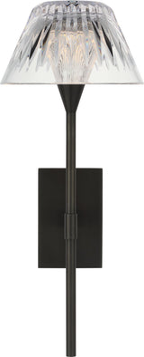 Blaze 14" Vägglampa — Waterford for Visual Comfort & Co. — Bronze with Clear Crystal