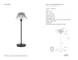 Blaze 16" Rechargeable Bordslampa — Waterford for Visual Comfort & Co. måttskiss