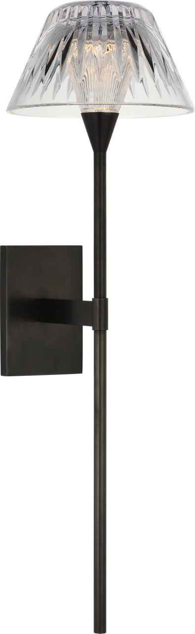 Blaze 19" Tail Vägglampa — Waterford for Visual Comfort & Co. — Bronze with Clear Crystal detaljbild