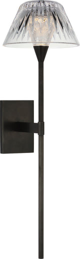 Blaze 19" Tail Vägglampa — Waterford for Visual Comfort & Co. — Bronze with Clear Crystal detaljbild