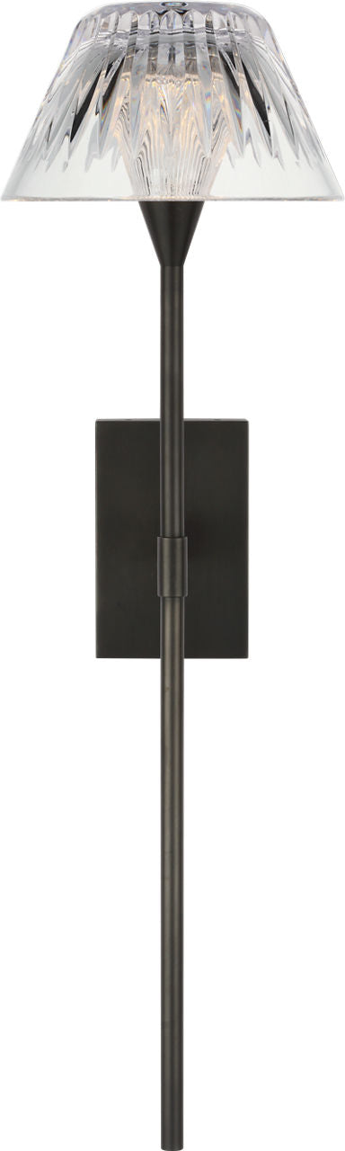 Blaze 19" Tail Vägglampa — Waterford for Visual Comfort & Co. — Bronze with Clear Crystal