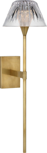 Blaze 19" Tail Vägglampa — Waterford for Visual Comfort & Co. — Natural Brass with Clear Crystal detaljbild