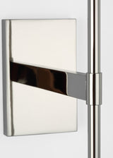 Blaze 19" Tail Vägglampa — Waterford for Visual Comfort & Co. — Polished Nickel with Clear Crystal detaljbild