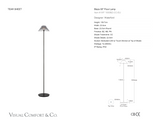 Blaze 55" Golvlampa — Waterford for Visual Comfort & Co. måttskiss