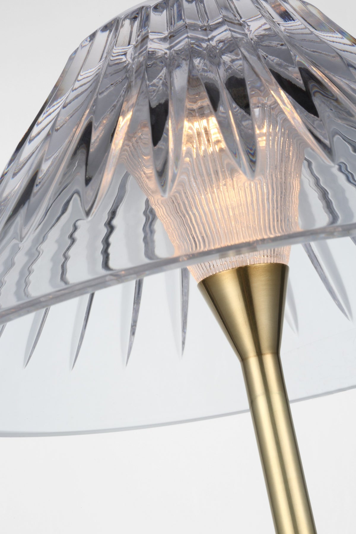 Blaze 55" Golvlampa — Waterford for Visual Comfort & Co. — Natural Brass with Clear Crystal detaljbild