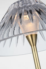 Blaze 55" Golvlampa — Waterford for Visual Comfort & Co. — Natural Brass with Clear Crystal detaljbild
