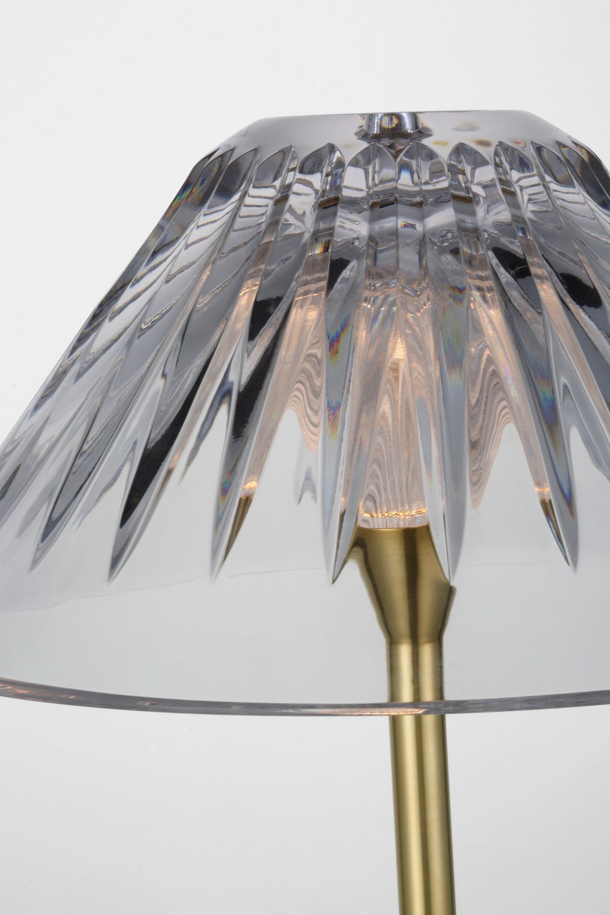 Blaze 55" Golvlampa — Waterford for Visual Comfort & Co. — Natural Brass with Clear Crystal detaljbild