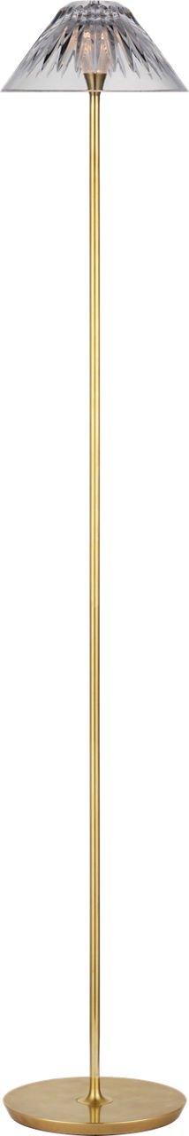 Blaze 55" Golvlampa — Waterford for Visual Comfort & Co. — Natural Brass with Clear Crystal