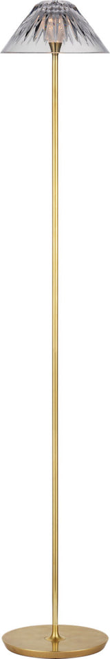 Blaze 55" Golvlampa — Waterford for Visual Comfort & Co. — Natural Brass with Clear Crystal
