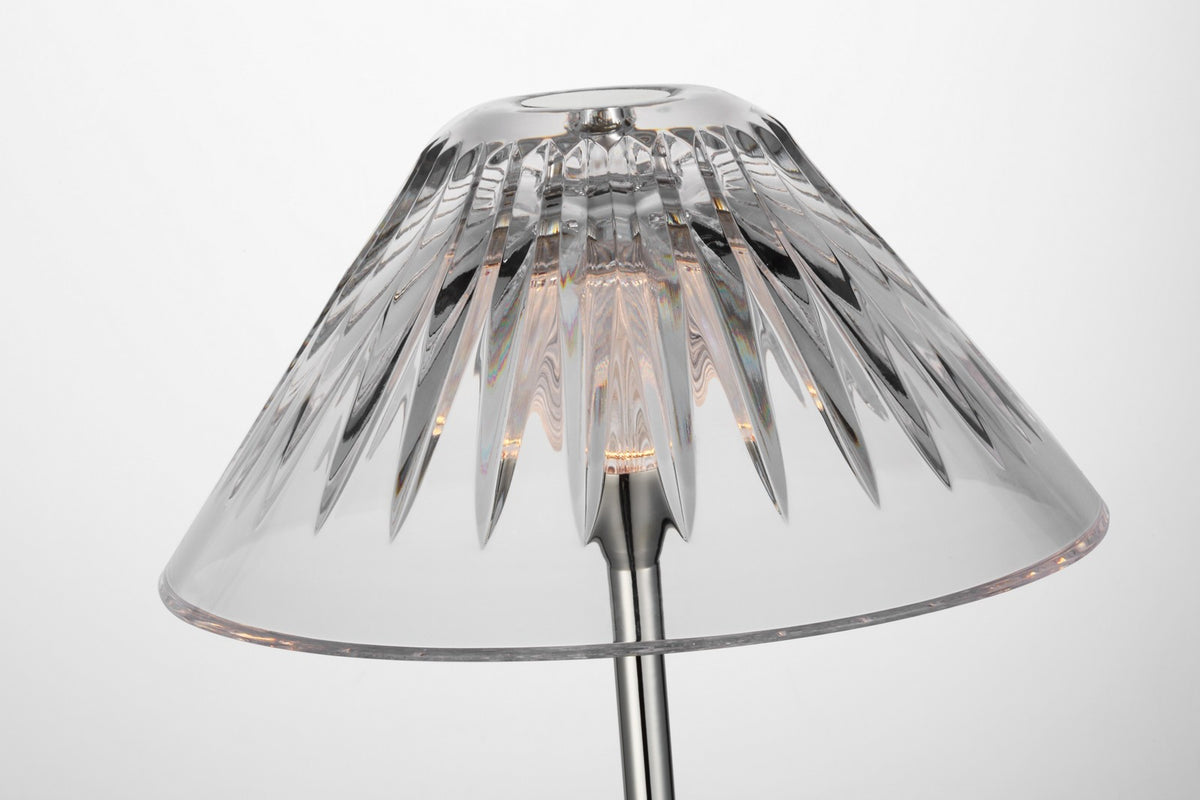 Blaze 55" Golvlampa — Waterford for Visual Comfort & Co. — Polished Nickel with Clear Crystal detaljbild