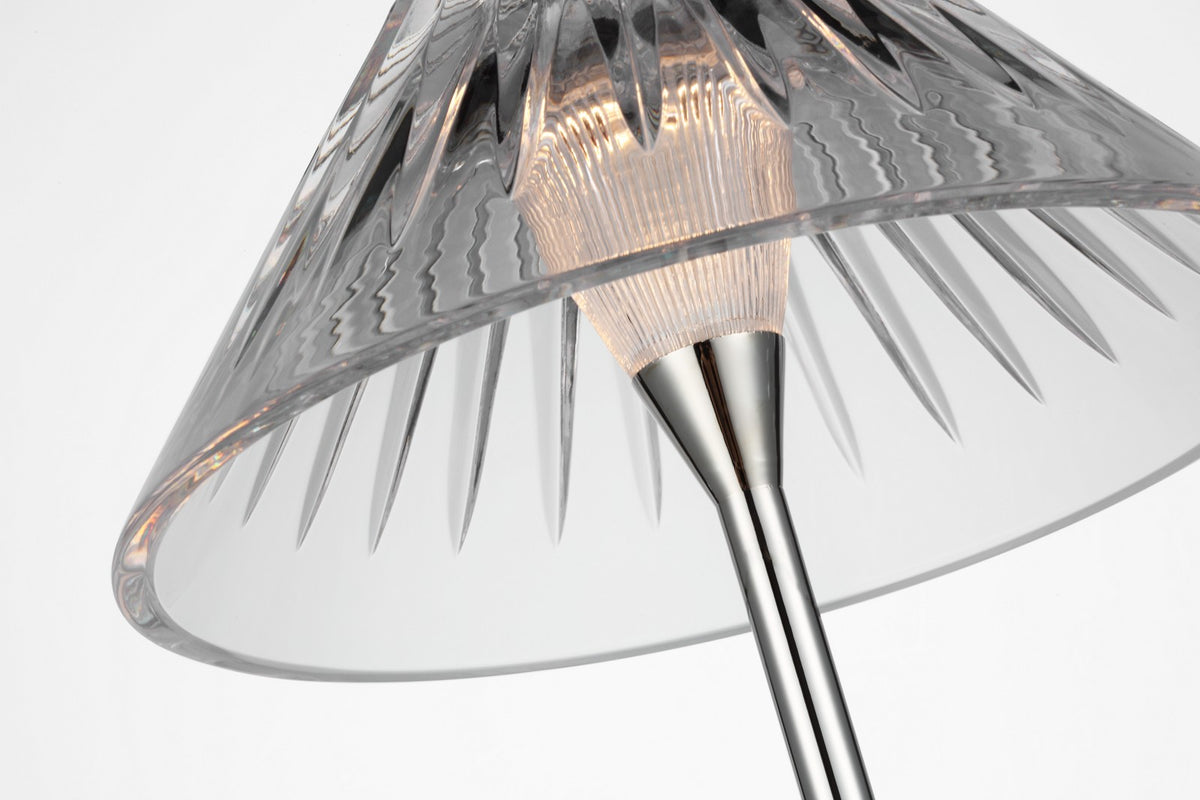Blaze 55" Golvlampa — Waterford for Visual Comfort & Co. — Polished Nickel with Clear Crystal detaljbild