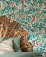 Borneo room setting — Pierre Frey wallpaper