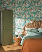 Borneo room setting — Pierre Frey wallpaper