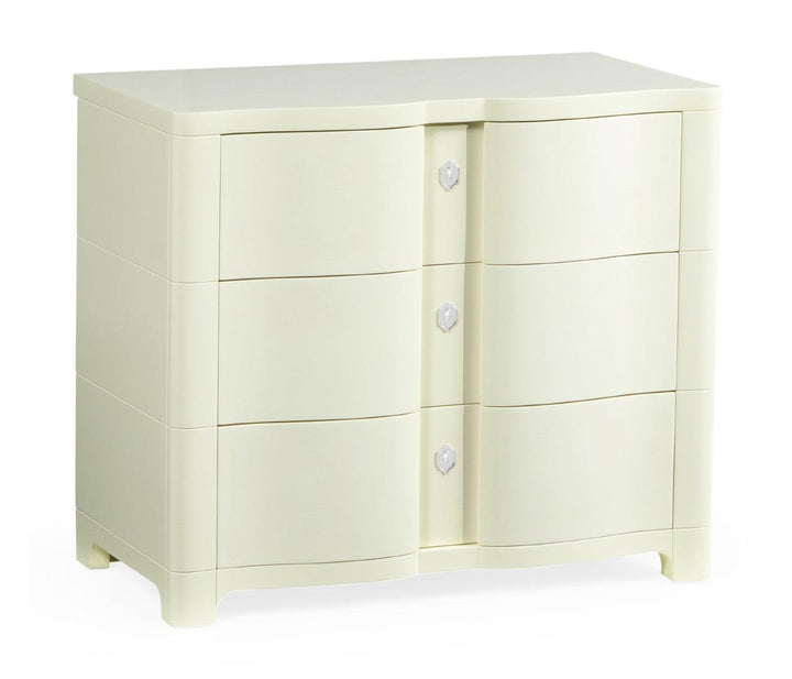 Chest of Drawers Bowfront in Ivory