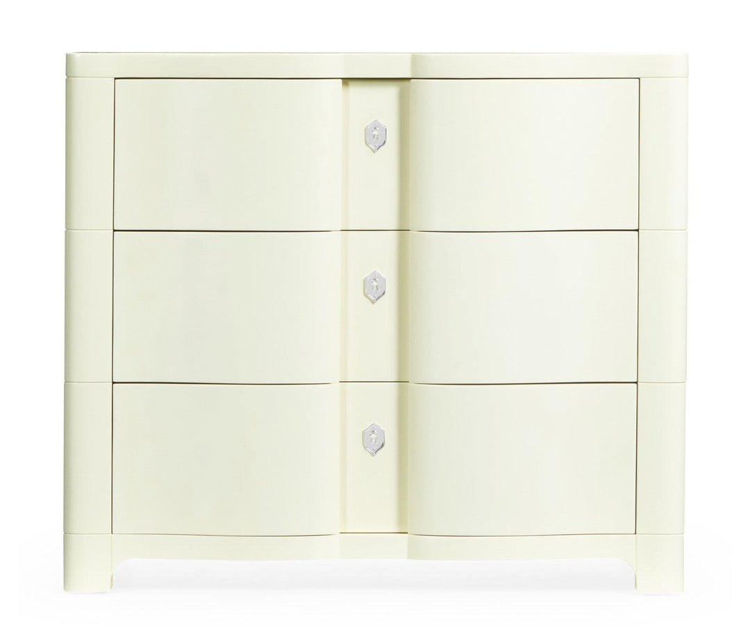 Chest of Drawers Bowfront in Ivory