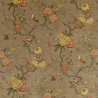 Oriental Bird Velvet Tyg — G P & J Baker