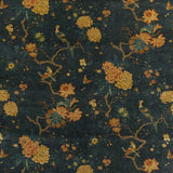Oriental Bird Velvet Tyg Teal — G P & J Baker