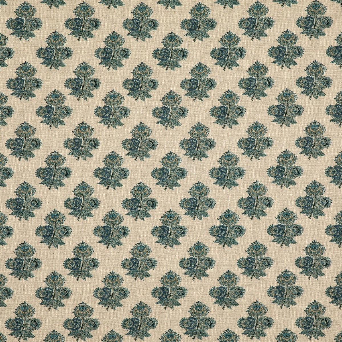 Poppy Paisley Tyg Indigo — G P & J Baker