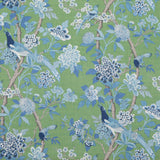 Hydrangea Bird (Archive) Tyg Emerald/Blue — G P & J Baker