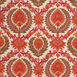 Zenobia Linen Print Tyg Orange Spice/Mocha — Brunschwig & Fils tyg