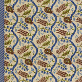 Nisiotiko Linen Print Tyg Nutmeg/Canton Blue — Brunschwig & Fils tyg