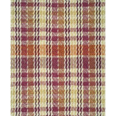 Kingston Plaid M Tyg Madder/Terra Cotta/ Maize — Brunschwig & Fils tyg