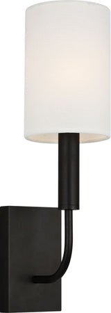 Brianna Wall Light — Ellen DeGeneres for Visual Comfort & Co. — Aged Iron with Linen Shade