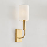 Brianna Vägglampa — Ellen DeGeneres for Visual Comfort & Co. — Burnished Brass with Linen Shade detaljbild