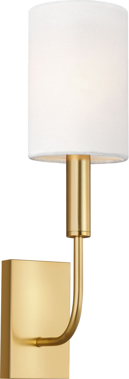 Brianna Wall Light — Ellen DeGeneres for Visual Comfort & Co. — Burnished Brass with Linen Shade