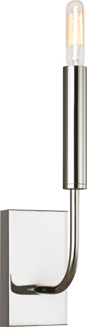 Brianna Vägglampa — Ellen DeGeneres for Visual Comfort & Co. — Polished Nickel with Linen Shade detaljbild