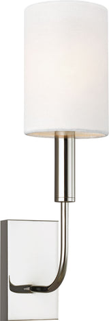 Brianna Wall Light — Ellen DeGeneres for Visual Comfort & Co. — Polished Nickel with Linen Shade