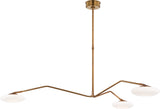Brindille Extra Large Three Light Takkrona Soft Brass