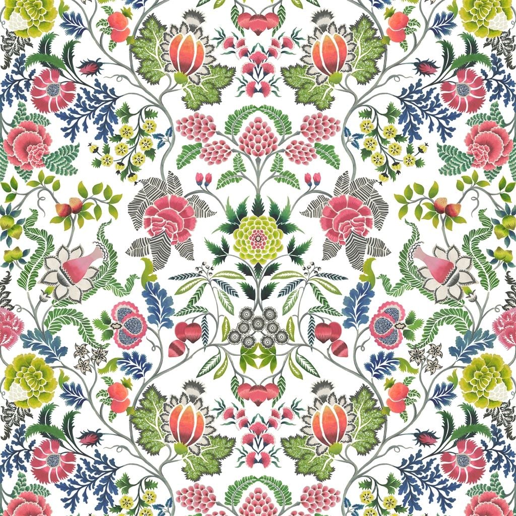 Brocart Decoratif Fuchsia — Designers Guild tapet