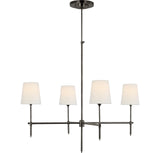 Bryant Large Takkrona — Thomas O'Brien for Visual Comfort & Co. — Bronze with Linen Shades
