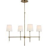 Bryant Large Takkrona — Thomas O'Brien for Visual Comfort & Co. — Hand-Rubbed Antique Brass with Linen Shades