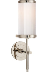 Bryant Wall Light — Thomas O'Brien for Visual Comfort & Co. — Polished Nickel with White Glass