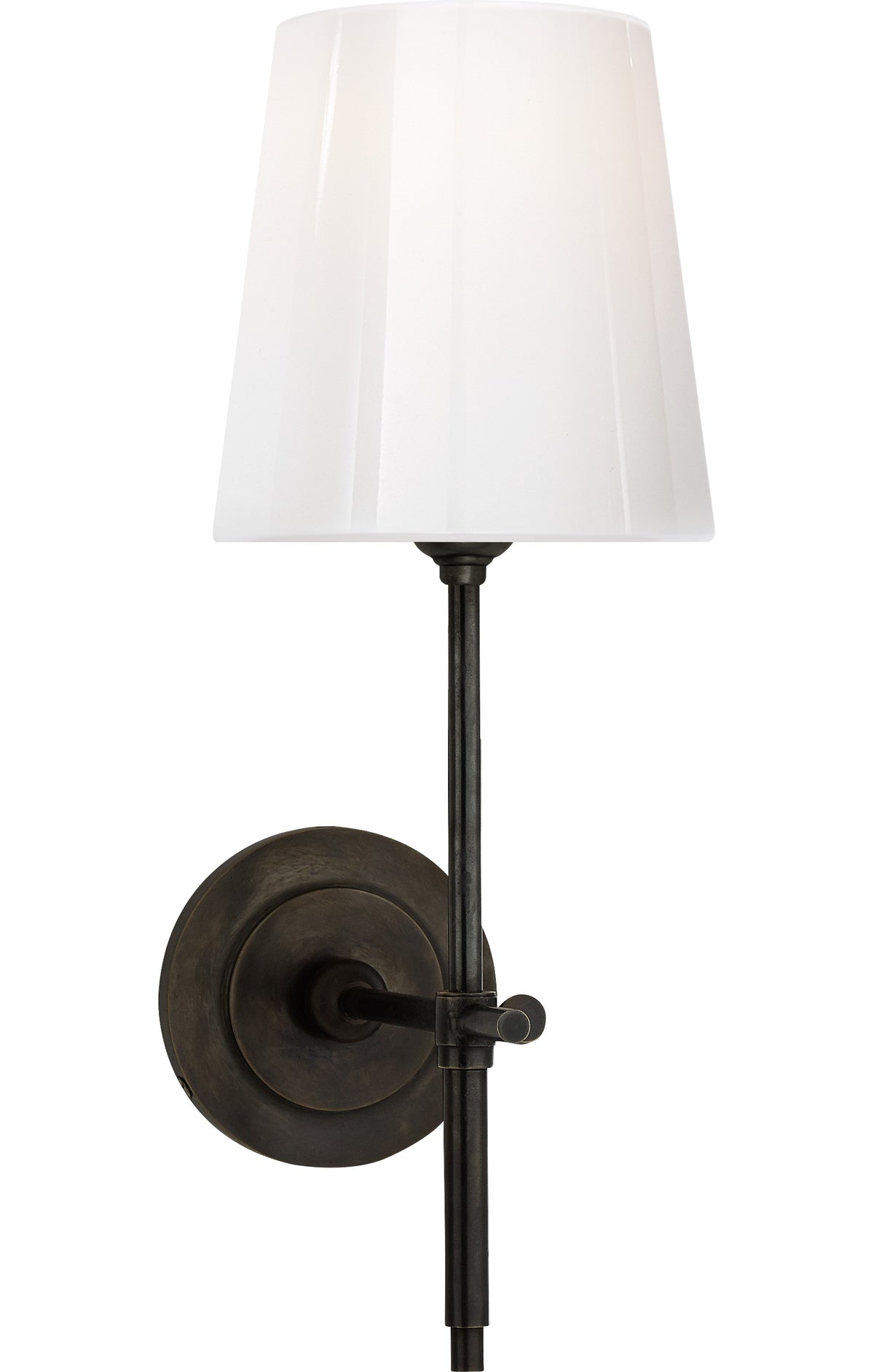 Bryant Vägglampa — Thomas O'Brien for Visual Comfort & Co. — Bronze with White Glass Shade