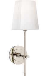 Bryant Vägglampa — Thomas O'Brien for Visual Comfort & Co. — Polished Nickel with White Glass