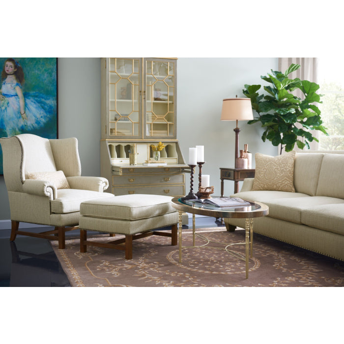 Ovalt Buckingham soffbord i mahogny