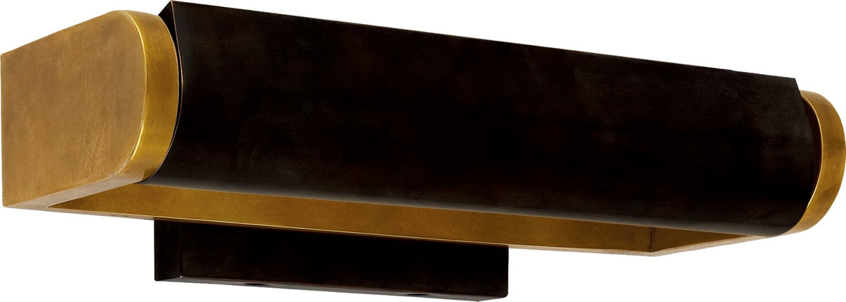 David 12" Art Light Tavelbelysning — Thomas O'Brien for Visual Comfort & Co. — Hand-Rubbed Antique Brass with Bronze Shade