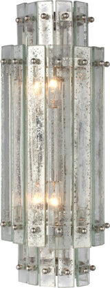 Cadence Vägglampa Small — Visual Comfort for Visual Comfort & Co. — Polished Nickel with Antique Mirror