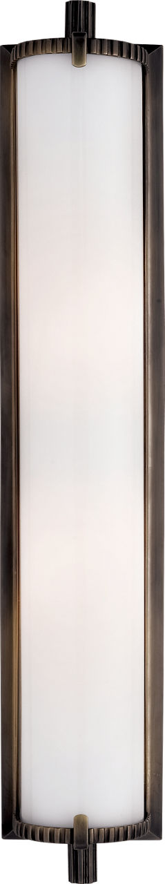 Calliope Vägglampa Tall — Thomas O'Brien for Visual Comfort & Co. — Bronze with White Glass
