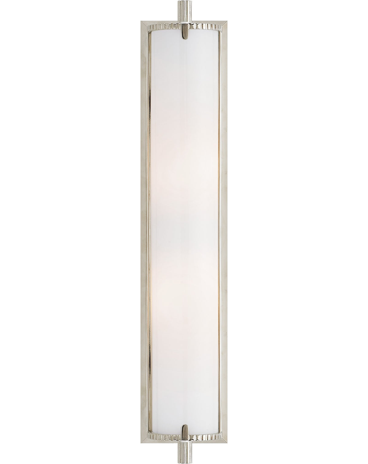 Calliope Vägglampa Tall — Thomas O'Brien for Visual Comfort & Co. — Polished Nickel with White Glass