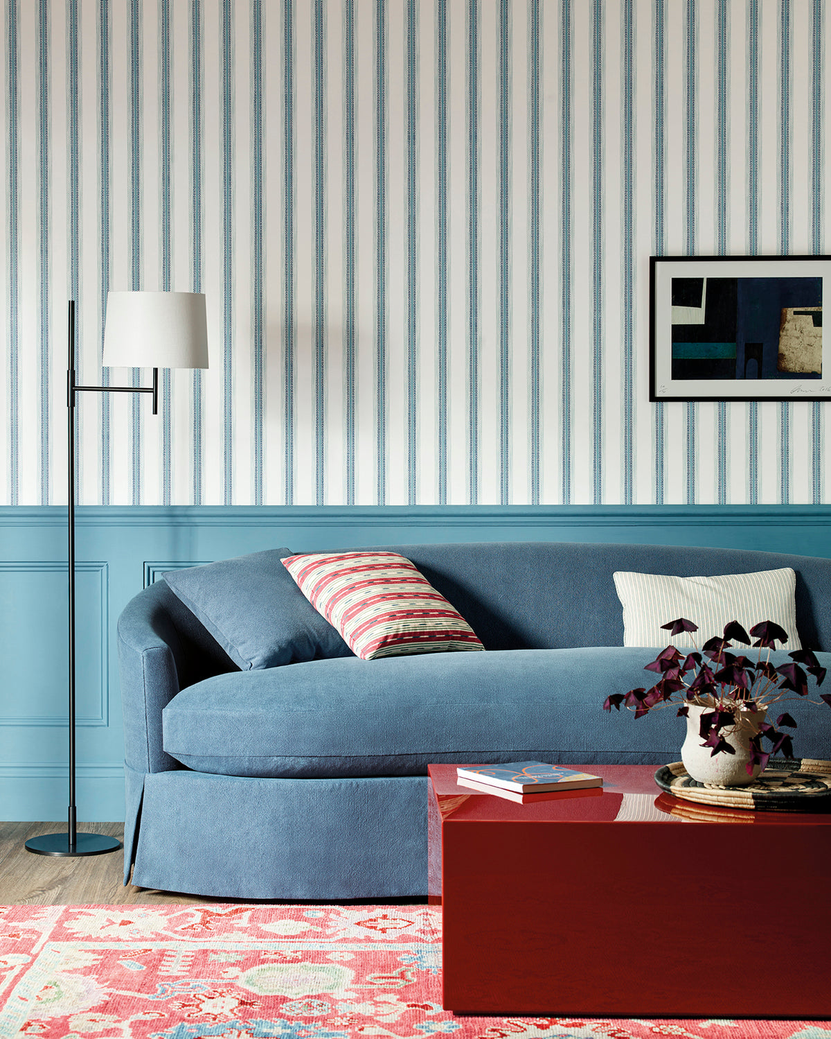 Camber Stripe — Jane Churchill tapet, miljöbild