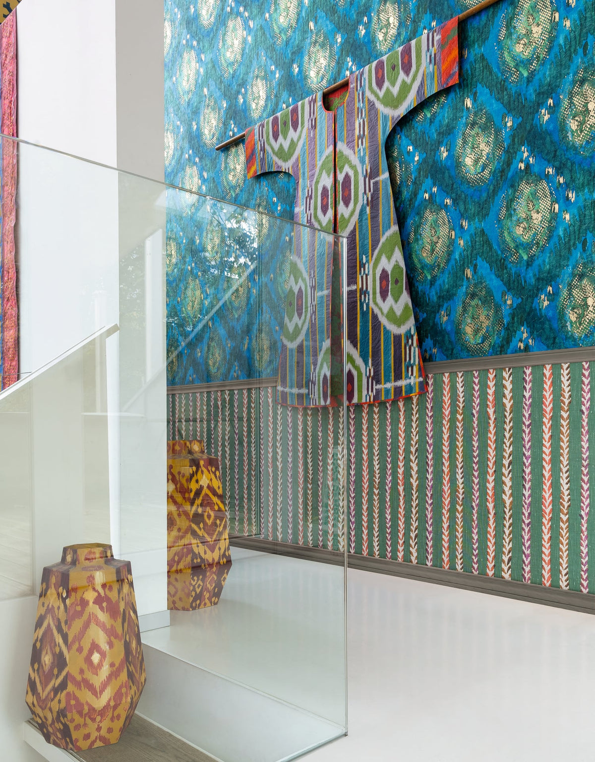 Cancun room setting — Pierre Frey wallpaper