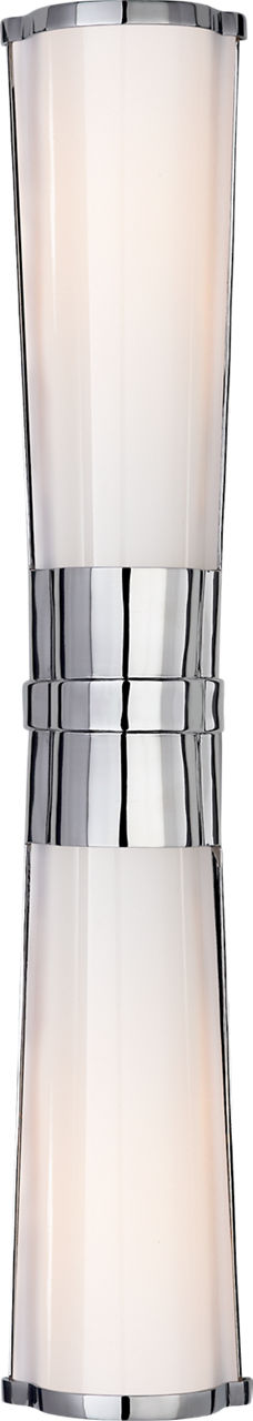 Carew Linear Vägglampa — Chapman & Myers for Visual Comfort & Co. — Polished Nickel with White Glass